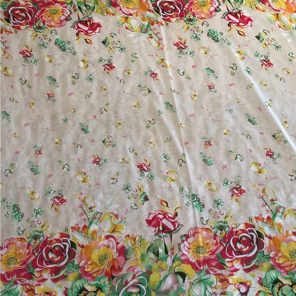 White Multicolor Sheer Chiffon Fabric - Picture 3 of 3